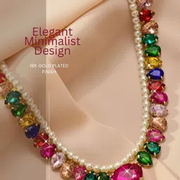 Anouk Diamond & Cubic Zirconia Crystal-Studded Jewellery Set image 2