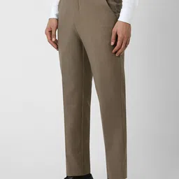 Van Heusen Men Solid Regular Fit Formal Trousers image 2