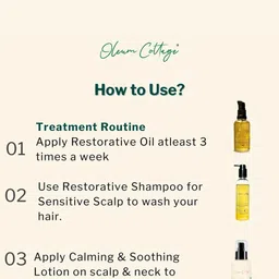 Oleum Cottage Set Of 3 Restorative Oil - 50 ml With Body Lotion - 100 ml & Shampoo - 200ml image 3