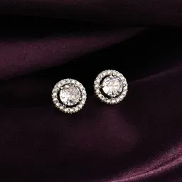 RACHIVA 925 Sterling Silver Timeless Spark Zircon Round Silver Studs Earings-picture-52