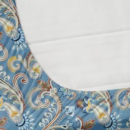 RIDHAAN Blue 220 TC Queen Bedsheet with 2 Pillow Covers image 3