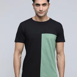 MaverIQ Colourblocked Round Neck Cotton Regular Fit T-shirt-picture-15