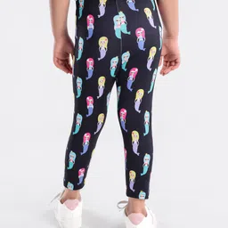 Kookie Kids Full Length Leggings Mermaid Print - Black image 4