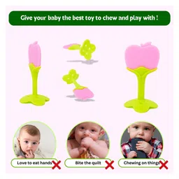 Mastela Fruit Shaped Silicone Teether - Pink image 4