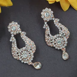 Women Click Artificial Stone-Studded Jewellery Set image 5