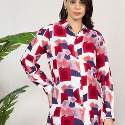 MomToBe Women Comfort Opaque Printed Maternity Shirt-picture-11