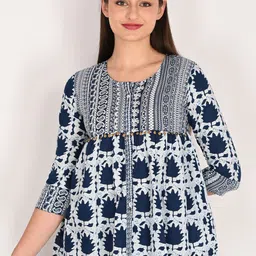 Rajnandini Women Ethnic Motifs Printed Cotton Empire Top-picture-1