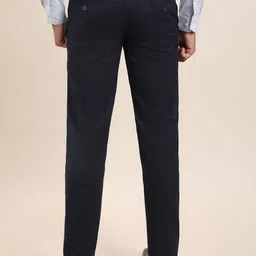 Turtle Men Tailored Self Design Slim Fit Formal Trousers image 3