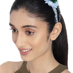 DressBerry Women Polka Dot Floral Hairband-image-3