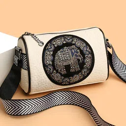 Diva Dale Women Embellished Baguette Sling Bag-image-53