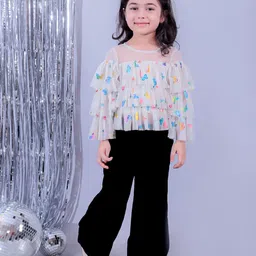 LIL DRAMA Girls Round Neck Top with Palazzos-image-99