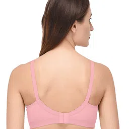 Fabme Solid Full Cup Pack Of 2 Nursing Bra - Pink & White image 5