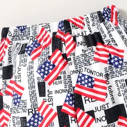 Kookie Kids Full Length Lounge Pant Flag Print - Red image 5