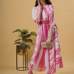 BAESD Girls Printed A-Line Maxi Dress-image-42