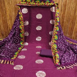 Maroosh Embellished Unstitched Dress Material image 2