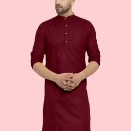 ANUJ FASHION Men Solid A-Line Kurtas-picture-29