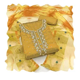 Maroosh Floral Embellished Unstitched Dress Material image 3