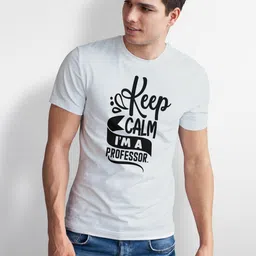 Seekbuylove Men Typography Printed Regular Fit Round Neck Cotton Bio Finish T-shirt image 3
