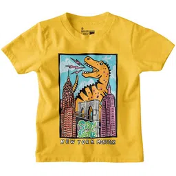 BonOrganik Boys Printed Pack of 5 Combo Tshirt image 3