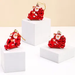 Archies 3Pcs White & Red Christmas Decor Balls image 2