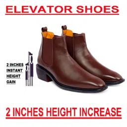 Bxxy Men Height Increasing Block-Heeled Chelsea Boots image 5