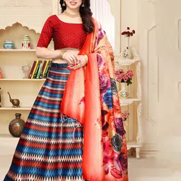 Kaizen TEXO FAB Digital Printed Semi-Stitched Lehenga & Unstitched Blouse With Dupatta-picture-20
