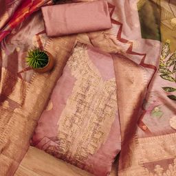 Rangtulika Ethnics Printed Organza Unstitched Dress Material-picture-6