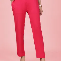 indian flower Women Original Slim Fit Trousers-picture-38