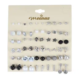 DressBerry Set Of 30 Gold-Plated Artificial Stones Studded Korean Circular Studs-image-74