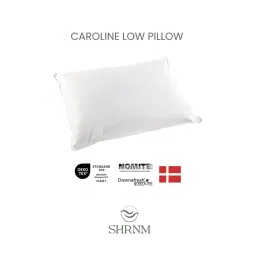shrnm Caroline Low Goose Down Pillow 27x19 Inches for Back and Stomach Sleepers image 3