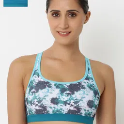 Triumph Triaction 134 Top Non-Padded Wireless High Bounce Control Reversable top Dual Print Sports Bra image 1