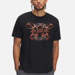 UNDER ARMOUR Thunder Brand Logo Printed Loose Fit Training T-shirt-picture-40