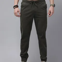 The Roadster Lifestyle Co. Men Solid Jogger Trousers-picture-32