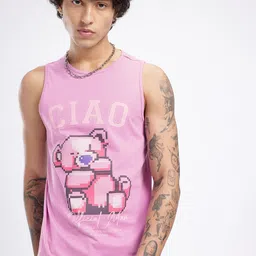 glitchez City Chill Printed Sleeveless T-shirt image 2