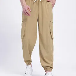 glitchez Men Elevated Basics Baggy Fit Cargo Joggers image 5