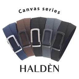 HALDEN Men Slider Buckle Closure Textured Casual Belt image 5