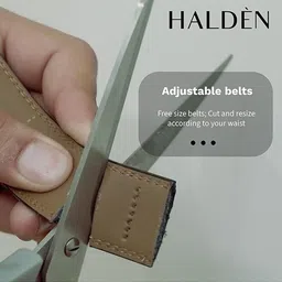 HALDEN Men Slider Buckle Closure Textured Casual Belt image 5