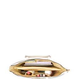 Lavie Colourblocked Structured Tote Bag with Cut Work image 2