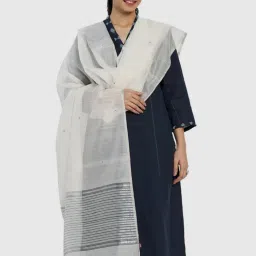 FabBasics by Fabindia Off-White Woven Pattern Dupatta image 2