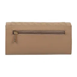 Mochi Beige Textured Small Wallet for Women image 3