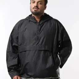 Bewakoof Men Black Nylon Relaxed Fit Casual Jacket-picture-22