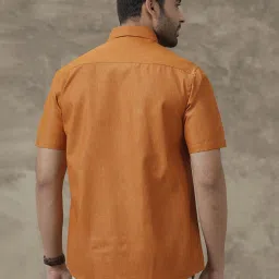 Ramraj Orange Cotton PolyCotton Regular Fit Shirts image 2