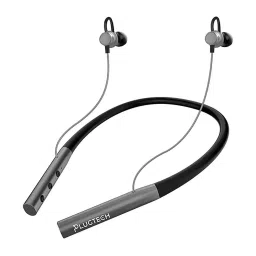 Plugtech GoNeck Pro 100 Wireless Bluetooth Neckband Earphone with Microphone (Grey) image 1
