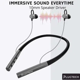 Plugtech GoNeck Pro 100 Wireless Bluetooth Neckband Earphone with Microphone (Grey) image 3