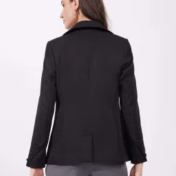 Fablestreet Black Plain Blazer image 2