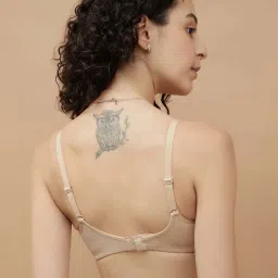 Ginger by Lifestyle Beige Cotton Full Coverage Bra image 2