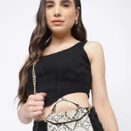 KLEIO Beige Textured Small Satchel Handbag image 2