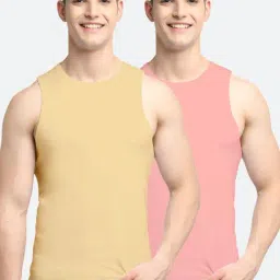 Friskers Multi Cotton Slim Fit Vest - Pack of 2-picture-12
