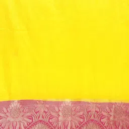 Mimosa Mustard Silk Woven Saree With Unstitched Blouse image 5