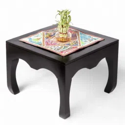 Ikiriya Lyon Solid Dark Brown Wood Coffee Table image 2